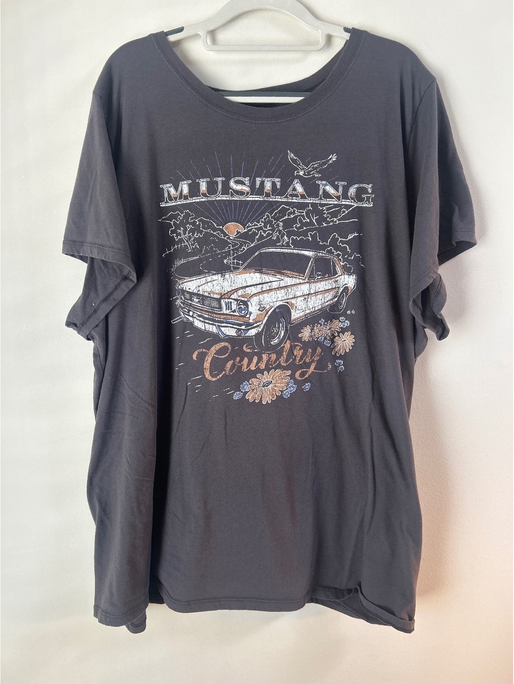 Ford Mustang Country Graphic T-Shirt Black Size 5